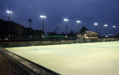 倉敷運動公園テニスコート照明設備改修工事